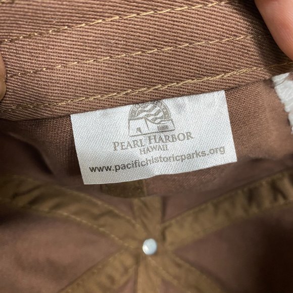 USS Arizona BB-39 Hat Cap Strap Back Brown Pearl Harbor Hawaii WWII Valor Ship - Picture 9 of 12